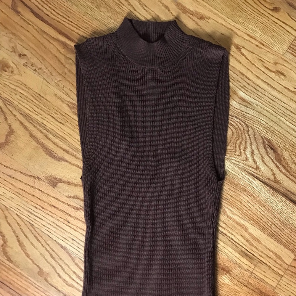 Brown Sleeveless Knit Dress NWT